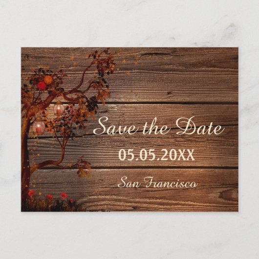 Najaar lichten sparen het Briefkaart van de Datum (Voorkant)