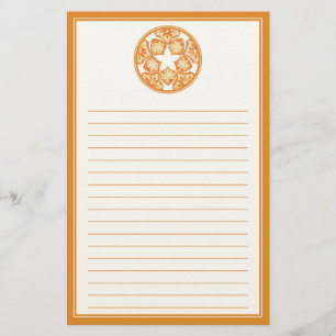 Najaar Lined Decorative Floral Tiles Stationery Briefpapier