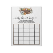 Najaar Little Pumpkin Baby shower Bingo Game Notitieblok (Linkerzijde)