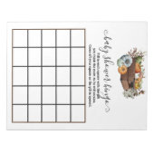 Najaar Little Pumpkin Baby shower Bingo Game Notitieblok (Voorkant)