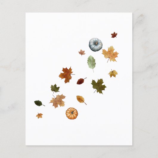 Najaar Little Pumpkin Waterverf Baby shower (Achterkant)