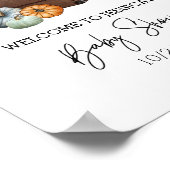 Najaar Little Pumpkin Waterverf Baby shower Poster (Hoek)