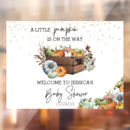 Najaar Little Pumpkin Waterverf Baby shower Raamsticker