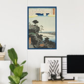 Najaar maan over Ishiyama Temple Poster (Thuiskantoor)