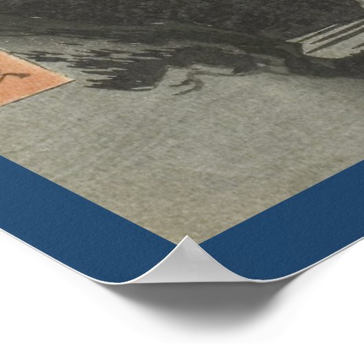 Najaar maan over Ishiyama Temple Poster (Hoek)