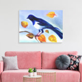 Najaar Magpie 2012 Canvas Afdruk (Insitu (Woonkamer))