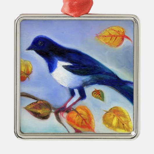 Najaar Magpie 2012 Metalen Ornament (Voorkant)