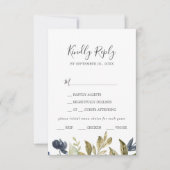 Najaar menu Greenery Keuze RSVP-kaart (Voorkant)