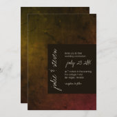 Najaar Moody Dark Modern Wedding Kaart (Voorkant / Achterkant)