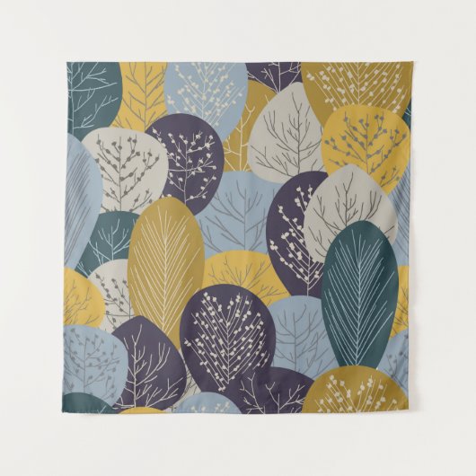 Najaar naadloos patroon, abstracte achtergrond wandkleed (Voorkant)