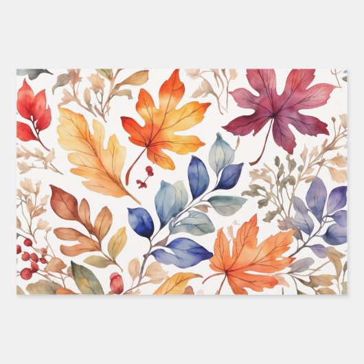 Najaar naadloos patroon inpakpapier vel (Voorkant 3)