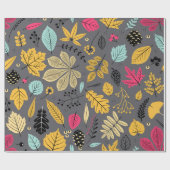 Najaar naadloos patroon met bladeren, najaarblad b cadeaupapier (Vlak)