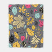 Najaar naadloos patroon met bladeren, najaarblad b fleece deken (Voorkant)