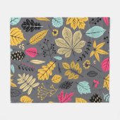 Najaar naadloos patroon met bladeren, najaarblad b fleece deken (Voorkant (Horizontaal))