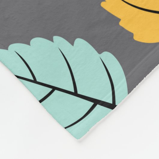 Najaar naadloos patroon met bladeren, najaarblad b fleece deken (Hoek)