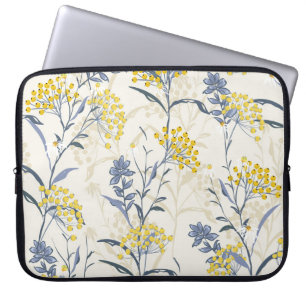 Najaar naadloos patroon  met geel berrie laptop sleeve