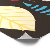 Najaar naadloos patroon met kleurrijke bladeren en poster (Hoek)