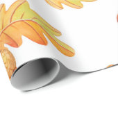 najaar naadloos patroon met kleurrijke eikenblader cadeaupapier (Rol Hoek)