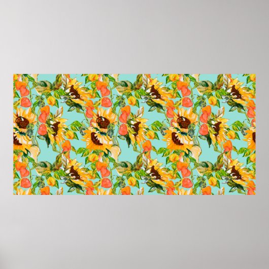 Najaar naadloos patroon poster (Voorkant)