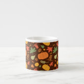 Najaar naadloze achtergrond, dag Thanksgiving. Espresso Kop (Voorkant)