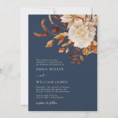 Najaar najaar moderne Waterverf Terracotta Wedding Kaart (Voorkant)