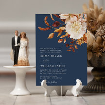 Najaar najaar moderne Waterverf Terracotta Wedding