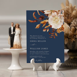 Najaar najaar moderne Waterverf Terracotta Wedding Kaart