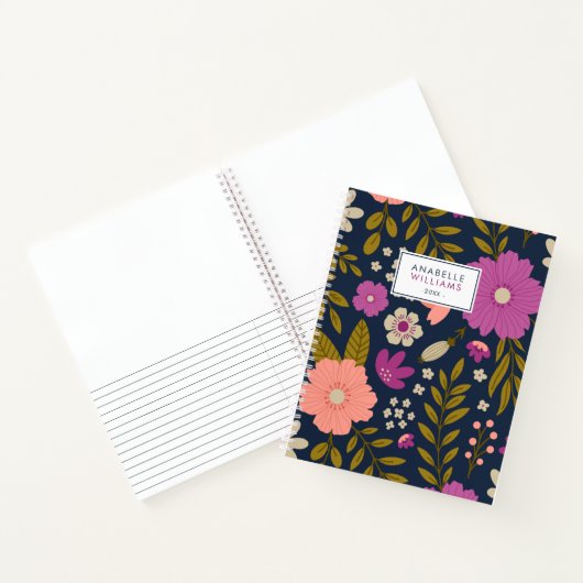 Najaar Notitieboek Floral Pattern (Binnen)
