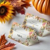 Najaar nummer van de herfst van Maple Leaves Pumpk Kaart