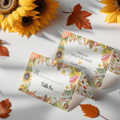 Najaar nummer van de herfst van Maple Leaves Pumpk Kaart