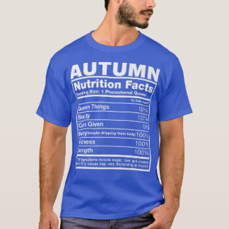 Najaar Nutrition FactsAutumn Name Birthday T-shirt
