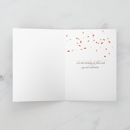 Najaar Oak in opendeurverjaardag Kaart (Binnen)