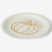 Najaar ontwerp Herfst Pumpkin-Thanksgiving Papieren Bordje (Gekanteld)