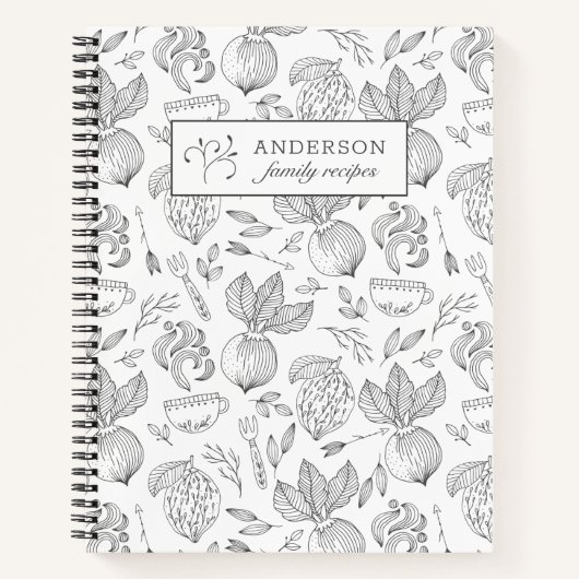 Najaar oogst gepersonaliseerd familierecept boek (Voorkant)