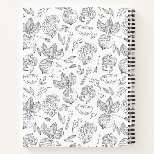 Najaar oogst gepersonaliseerd familierecept boek (Achterkant)