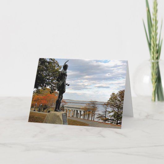 Najaar op Cole's Hill, Plymouth MA-kaart Feestdagen Kaart (Voorkant)