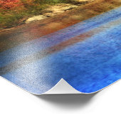 Najaar op de rivier foto afdruk (Hoek)