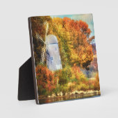 Najaar op de rivier fotoplaat (Voorkant)