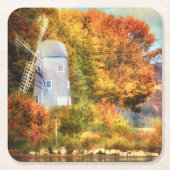 Najaar op de rivier kartonnen onderzetters (Voorkant)