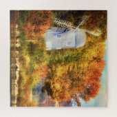 Najaar op de rivier legpuzzel (Horizontaal)