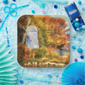 Najaar op de rivier papieren bordje (Feest)