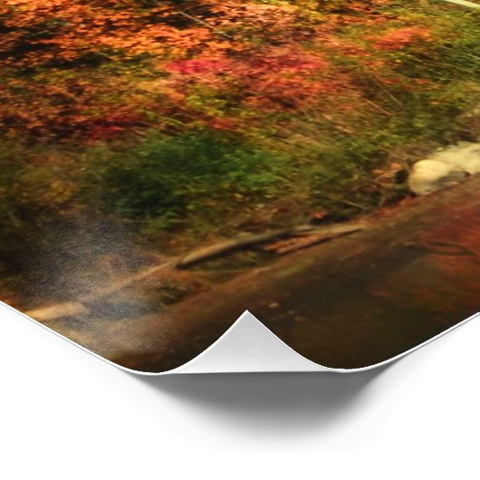 Najaar op de rivier perfect poster (Hoek)