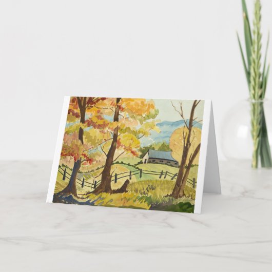 Najaar op het Boerderij Kaart (Voorkant)