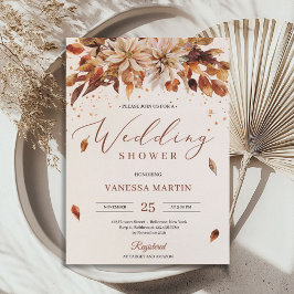 Najaar Oranje bloemen Marigold Wedding Shower Kaart