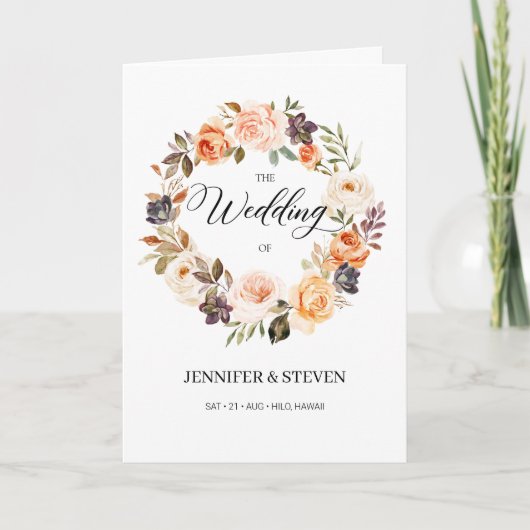 Najaar Oranje bloemen van Terracotta Bodemdenwedde Programma (Voorkant)