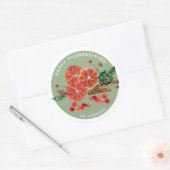 Najaar Oranje plakken kaneelscheurtjes gepersonali Ronde Sticker (Envelop)