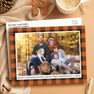Najaar Oranje Pset Photo Happy Thanksgiving Briefkaart