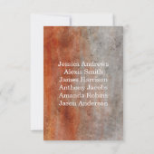 Najaar Oranje Waterverf Tabelnummer zitplaats Kaart (Achterkant)