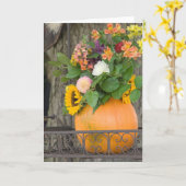 Najaar pomkin Bouquet Kaart (Gele Bloem)