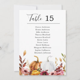 Najaar pompoenkaart kaart